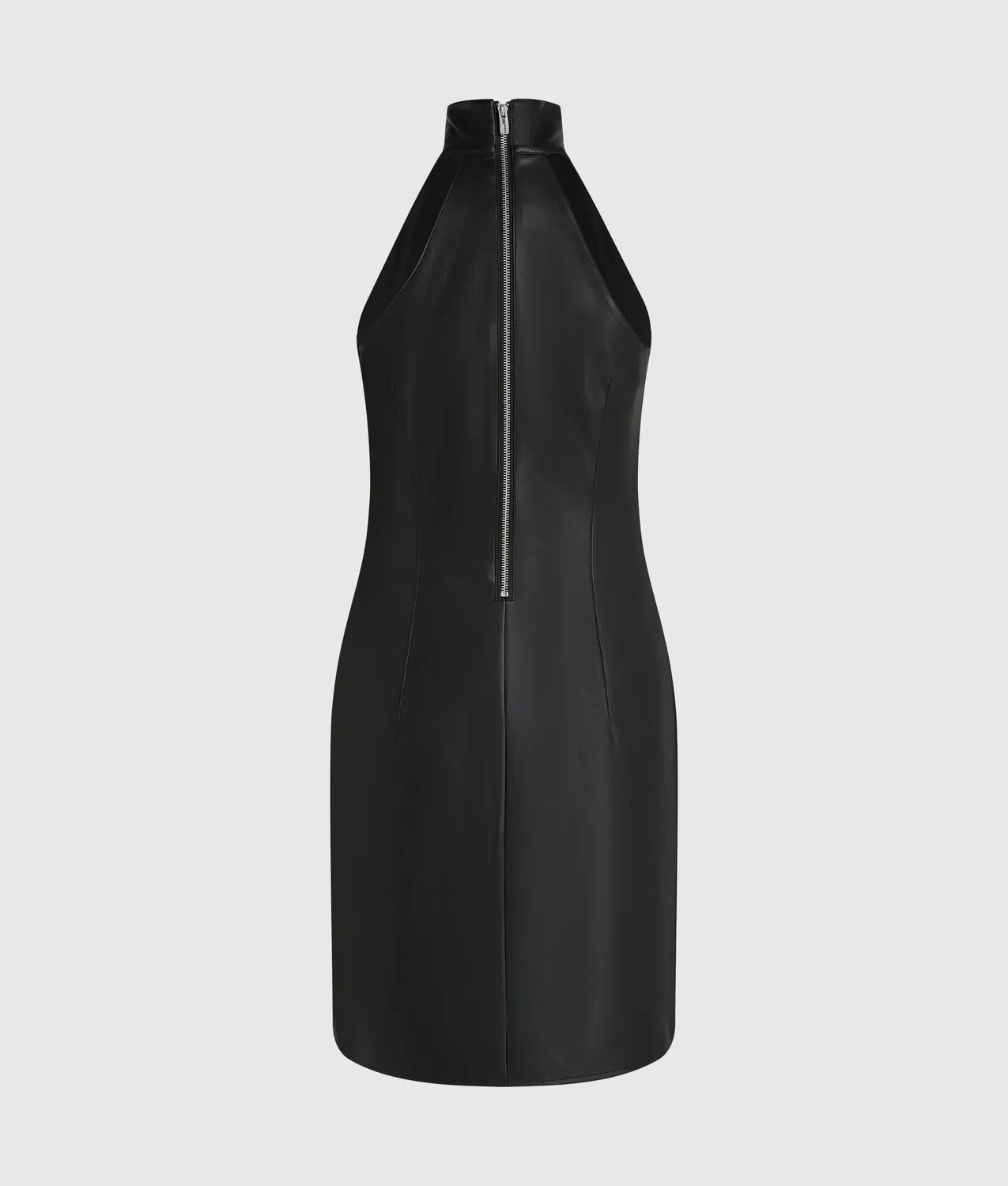 Karl Lagerfeld Jeans Halter Minikleid Kunstleder Schwarz