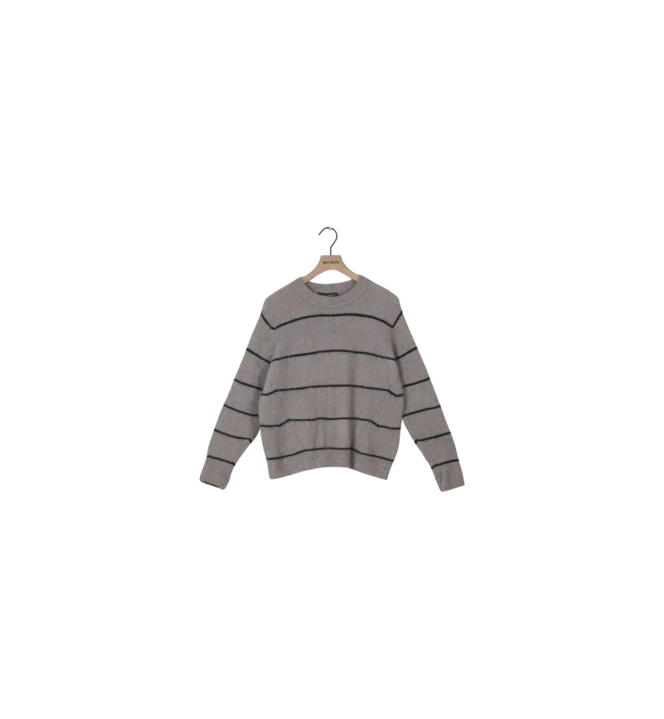 Mos Mosh ReLoved MMThora Slim Stripe Knit Pullover XS