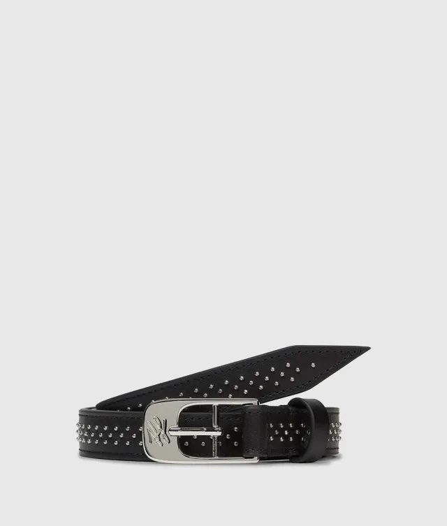 Karl Lagerfeld K/Autograph Nietengürtel Leder schmal