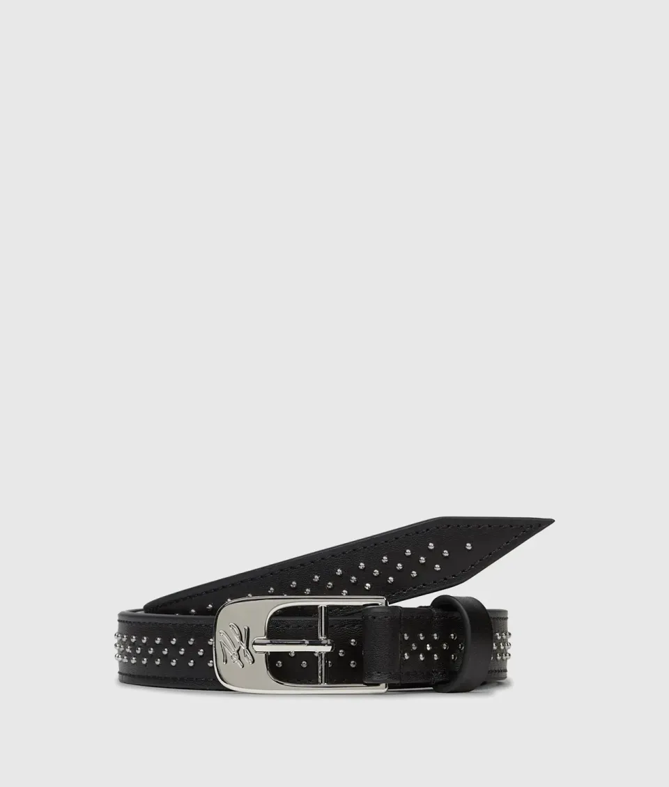 Karl Lagerfeld K/Autograph Nietengürtel Leder schmal