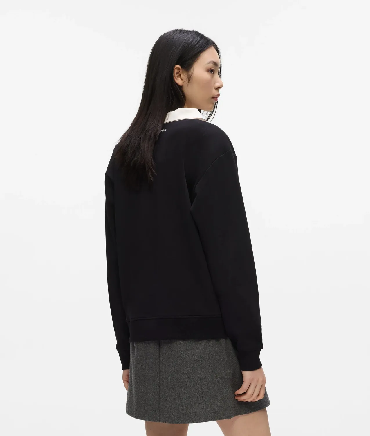 Karl Lagerfeld Ikon V-Neck Sweatshirt Pullover Stick