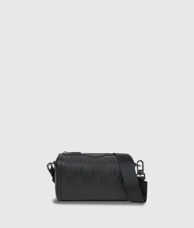 Karl Lagerfeld K/Loom Leder Mini Barrel Bag Monogramm
