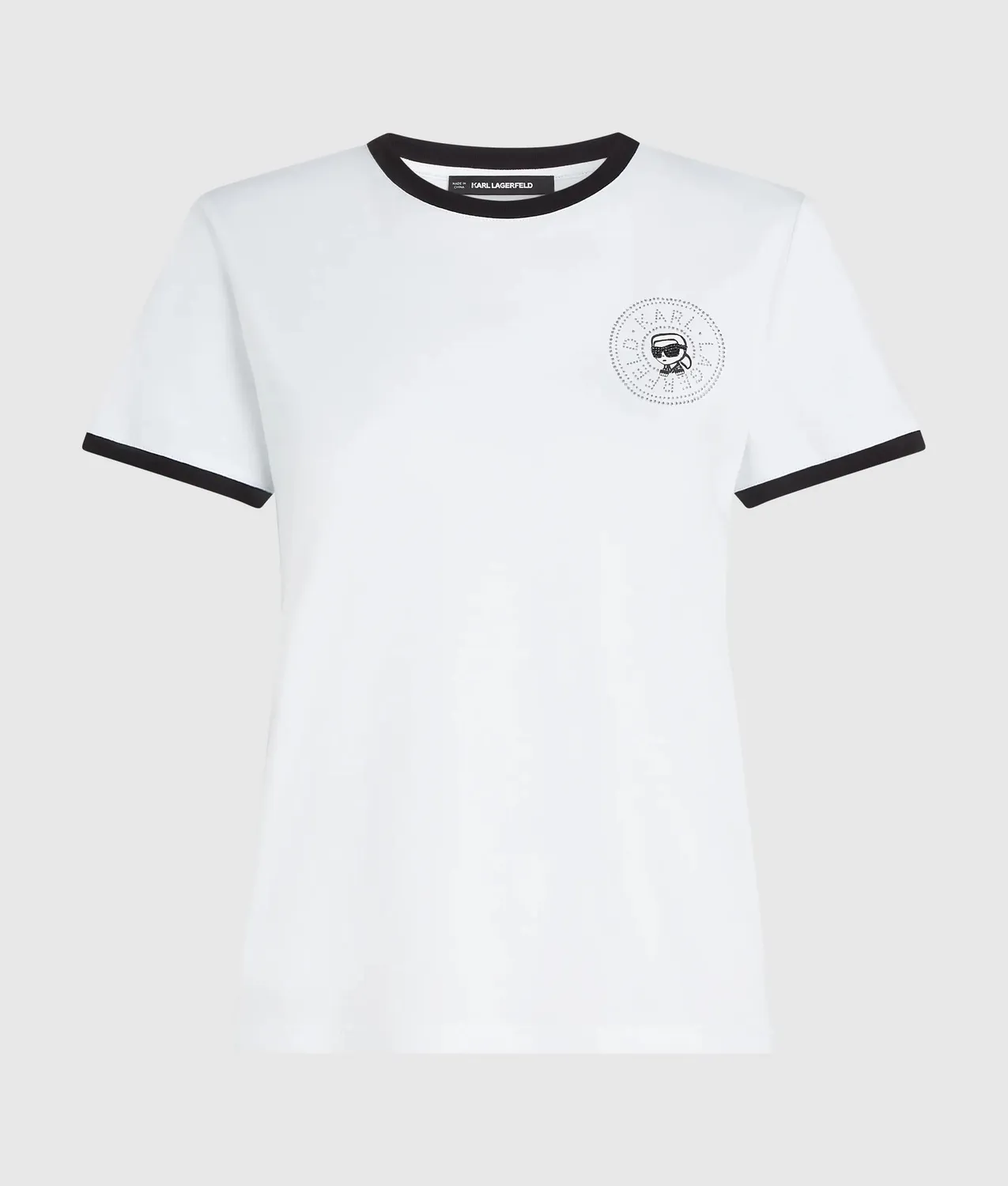 Karl Lagerfeld Ikon Circle-Logo T-Shirt Bio-Baumwolle
