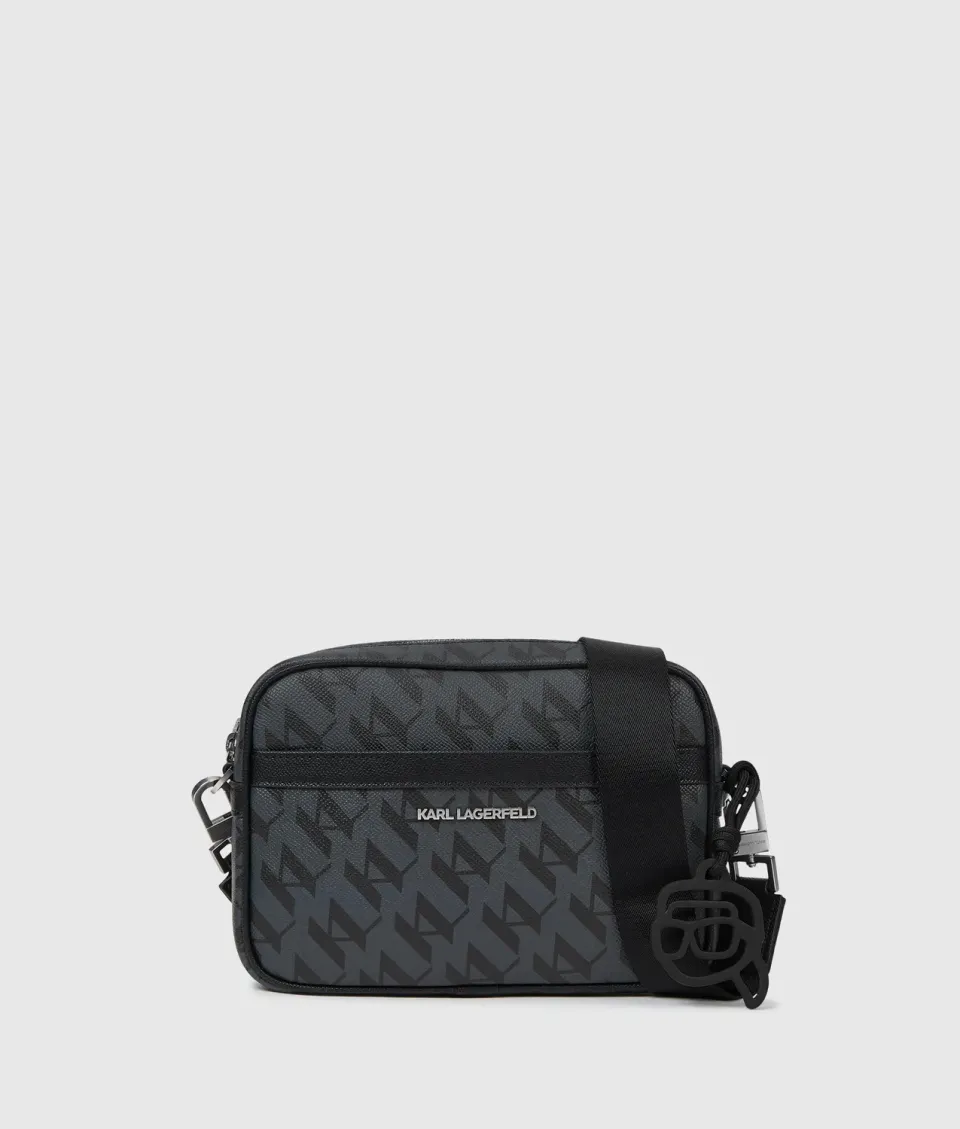 Karl Lagerfeld Ikon Monogram Crossbody Bag Herren Zip