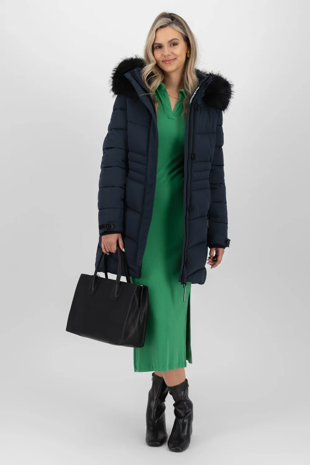 Alife & Kickin AmaliaAK A Steppmantel Dunkelblau Damen