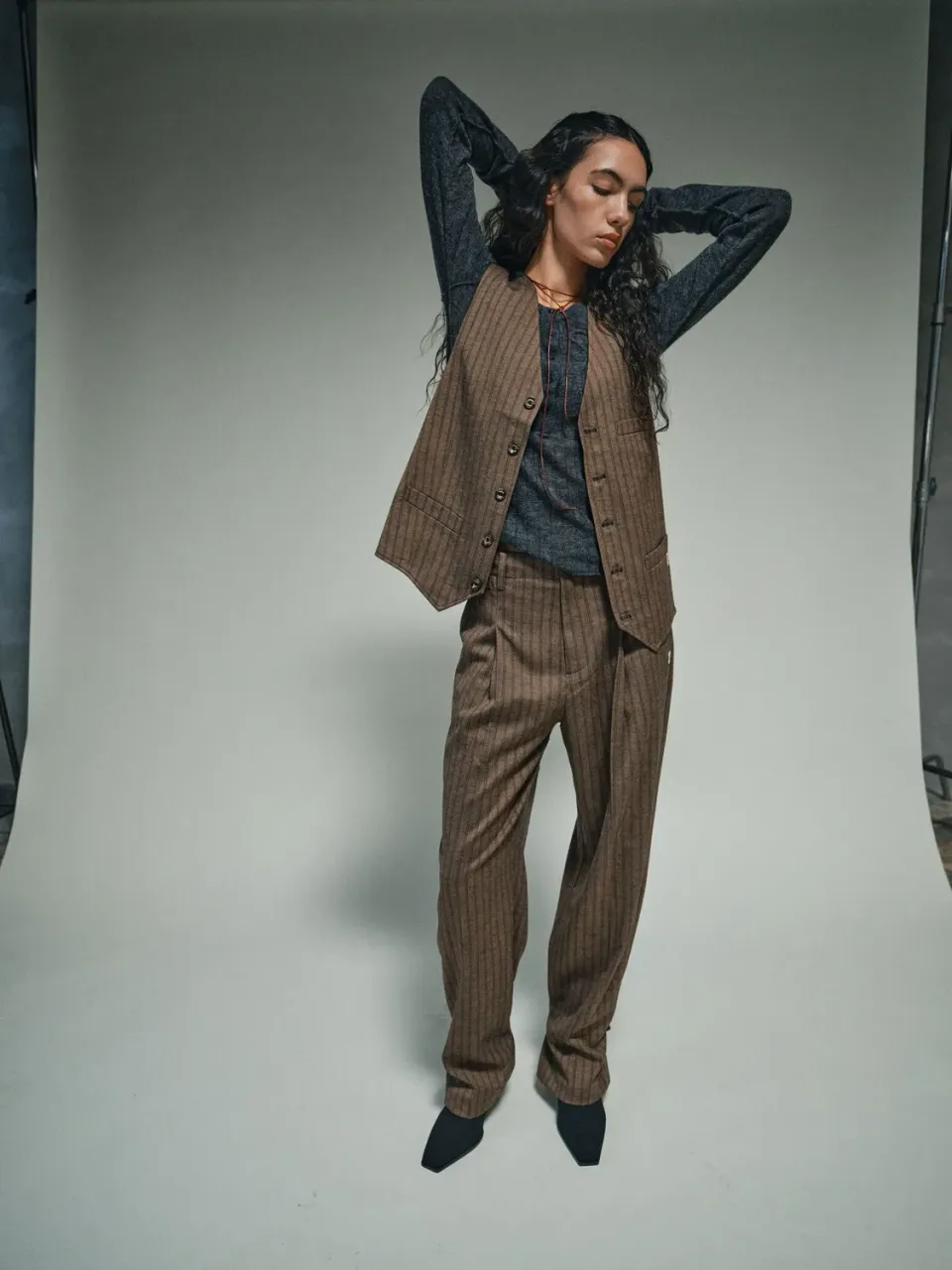 Mos Mosh MMHWell Striped Pant Hose Demitasse Boyfriend-Fit