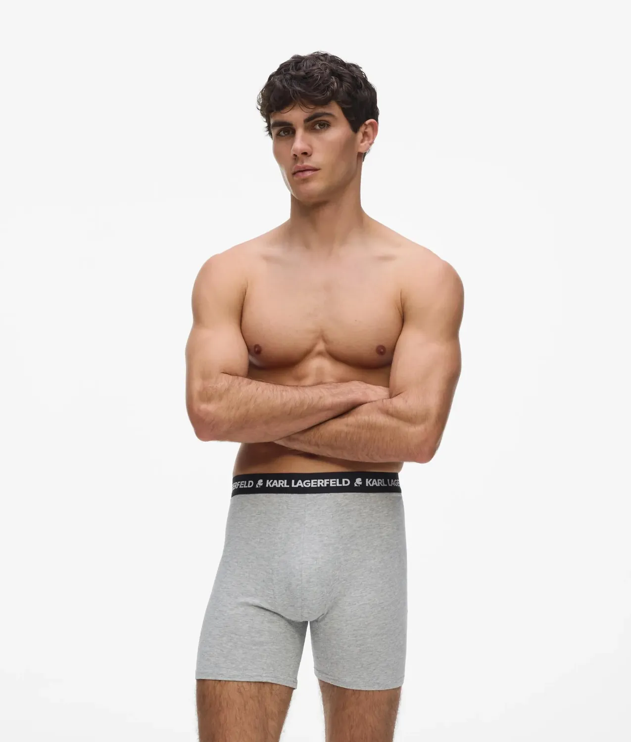 Karl Lagerfeld Logo Trunks 3er Pack Bio-Baumwolle lang
