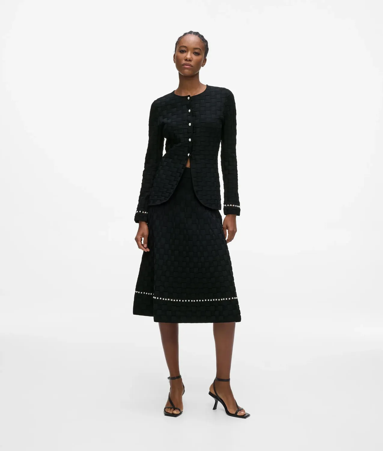 Karl Lagerfeld Strick-Cardigan mit Perlenknöpfen