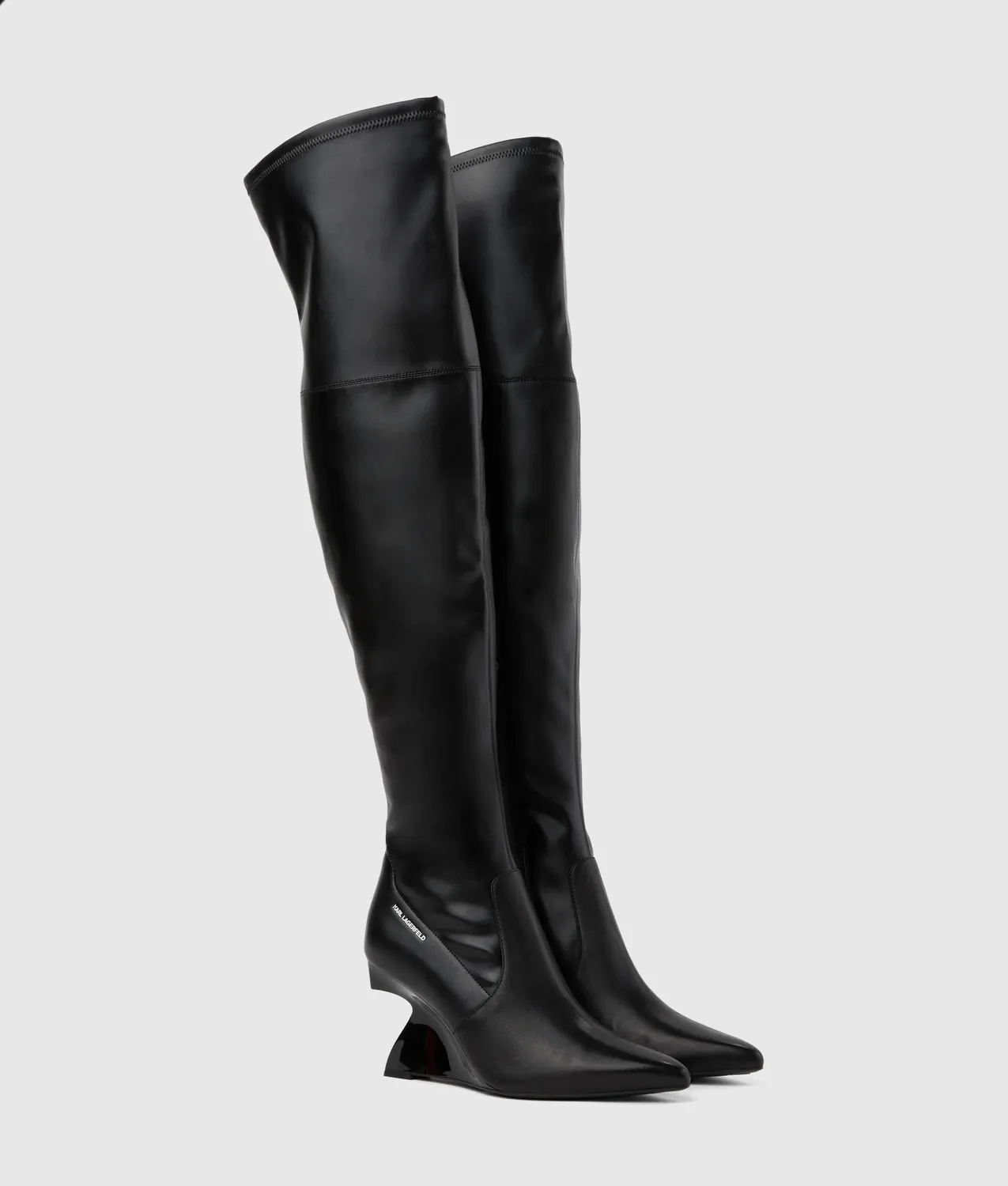 Karl Lagerfeld Waverly Overknee-Stiefel Leder spitz