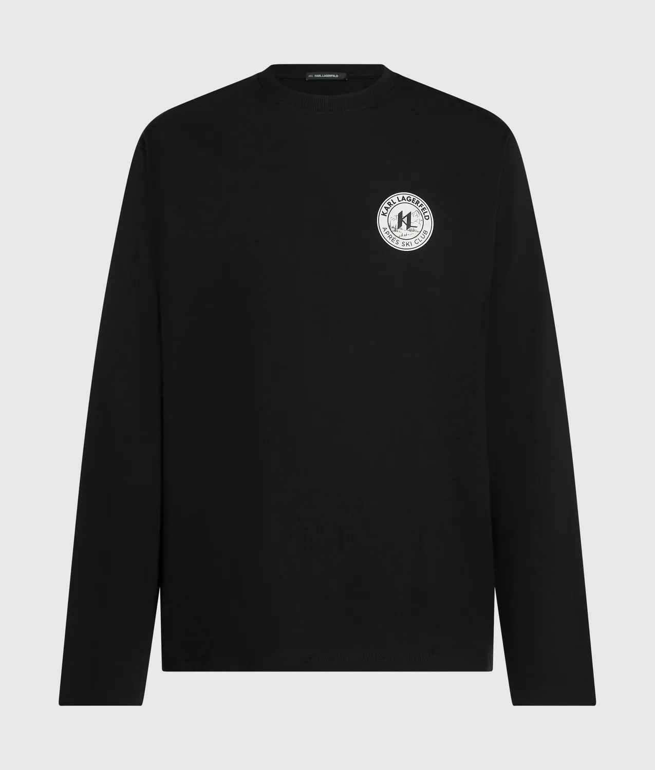 Karl Lagerfeld Après Ski Club Langarmshirt Baumwolle schwarz
