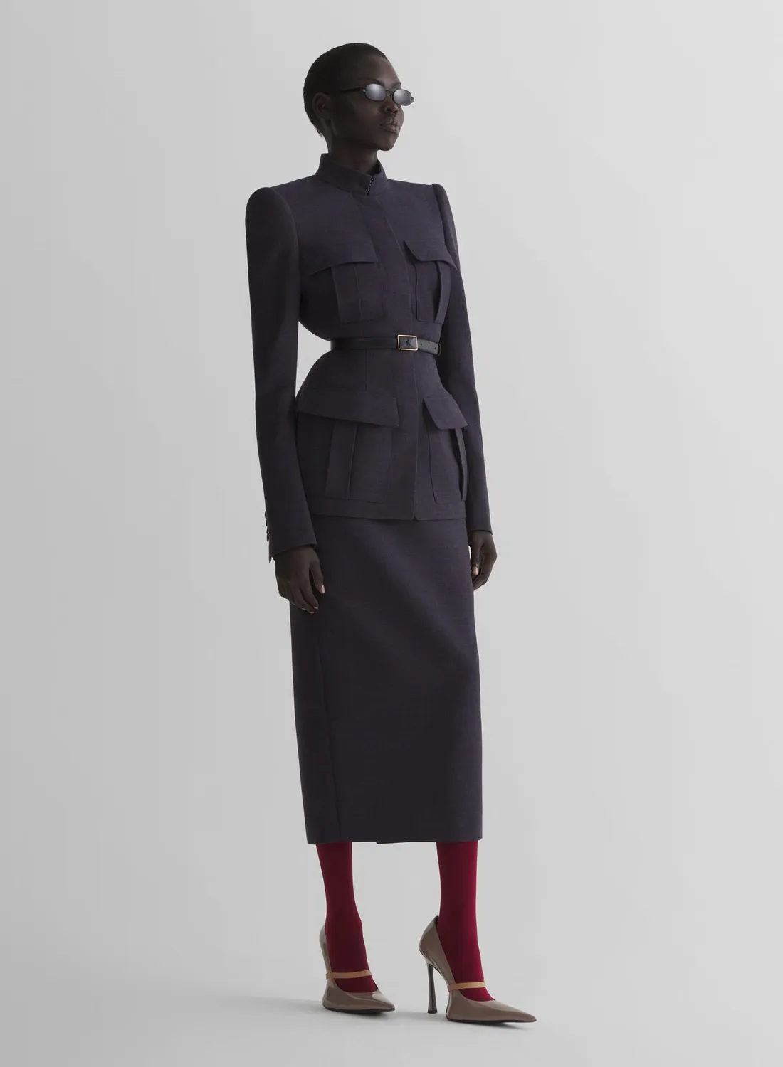 Mugler Pencil Skirt Bleistiftrock taupe