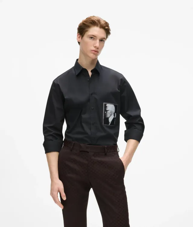 Karl Lagerfeld Karl Portrait Hemd Stretch Herren