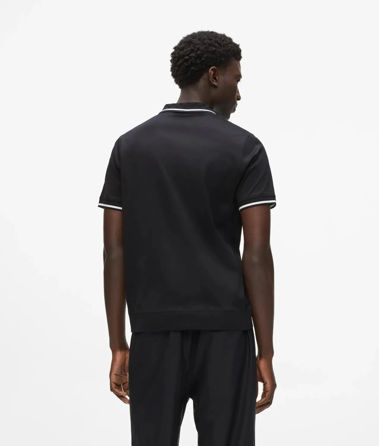 Karl Lagerfeld Contrast Piping Polo Shirt Herren Zip