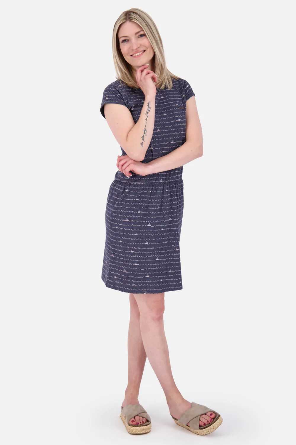 Alife & Kickin ShannaAK B Kleid kurz dunkelblau gemustert