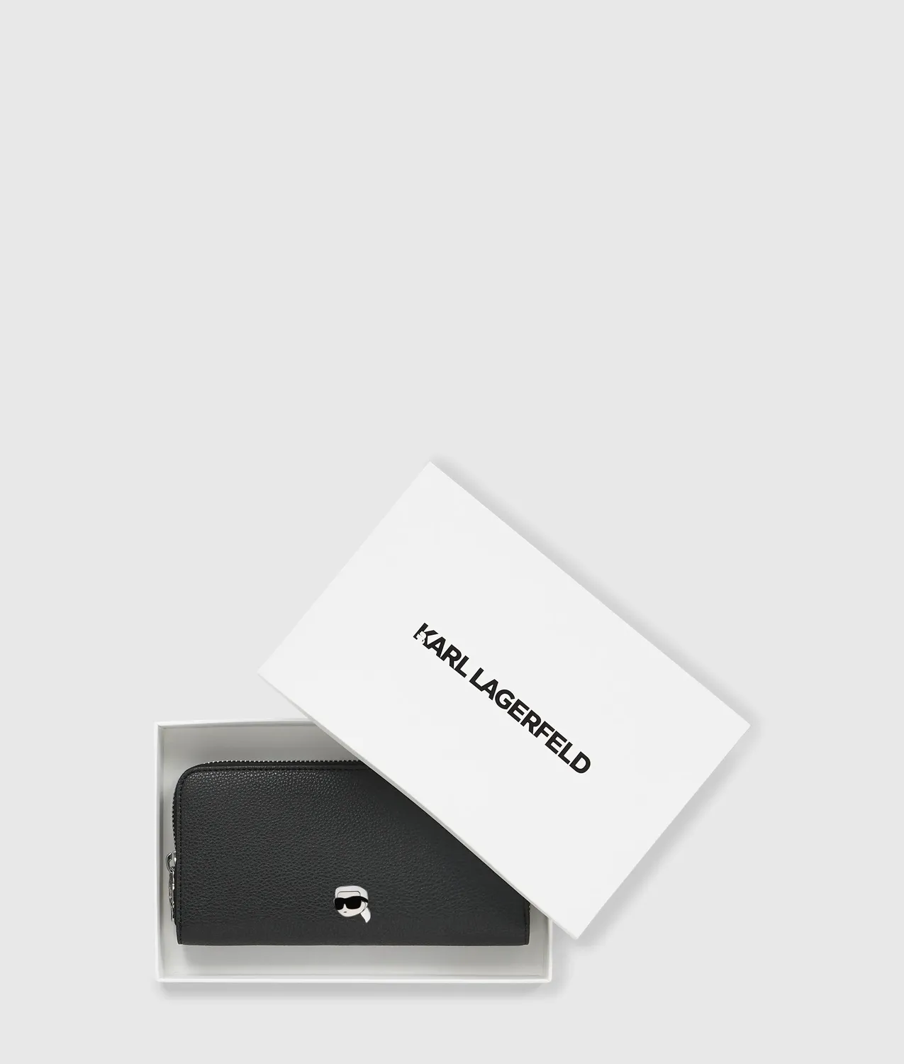 Karl Lagerfeld Ikon Pebble Geldbörse One Size mit Reissverschluss