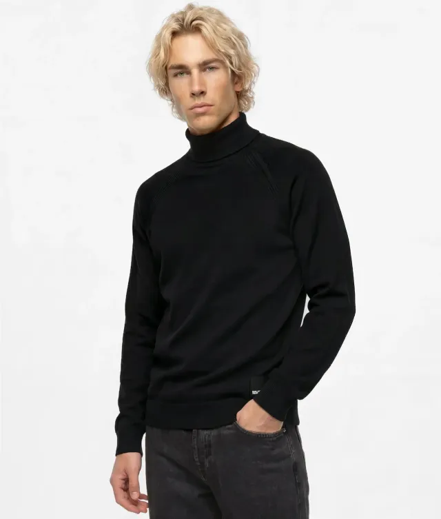 Karl Lagerfeld KL Jeans Rollkragenpullover M Leichtstrick