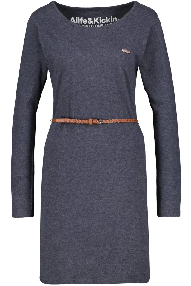 Alife & Kickin EllinAK A Kleid Dunkelblau Langarm Jersey