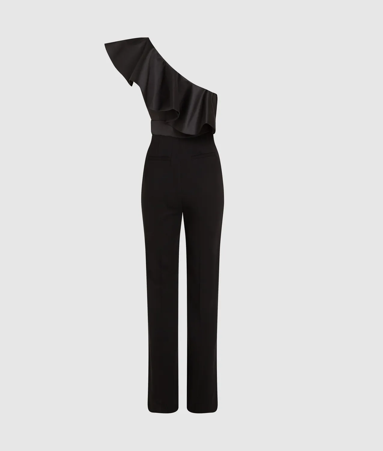 Karl Lagerfeld One-Shoulder Jumpsuit Rüsche Gr. 4