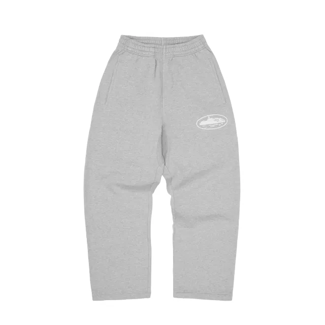 Corteiz Island Puff Print Sweathose Hellgrau Baumwolle