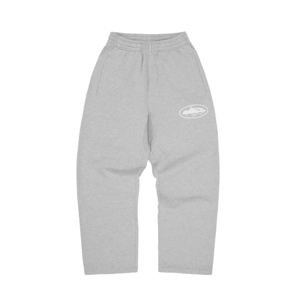 Corteiz Island Puff Print Sweathose Hellgrau Baumwolle