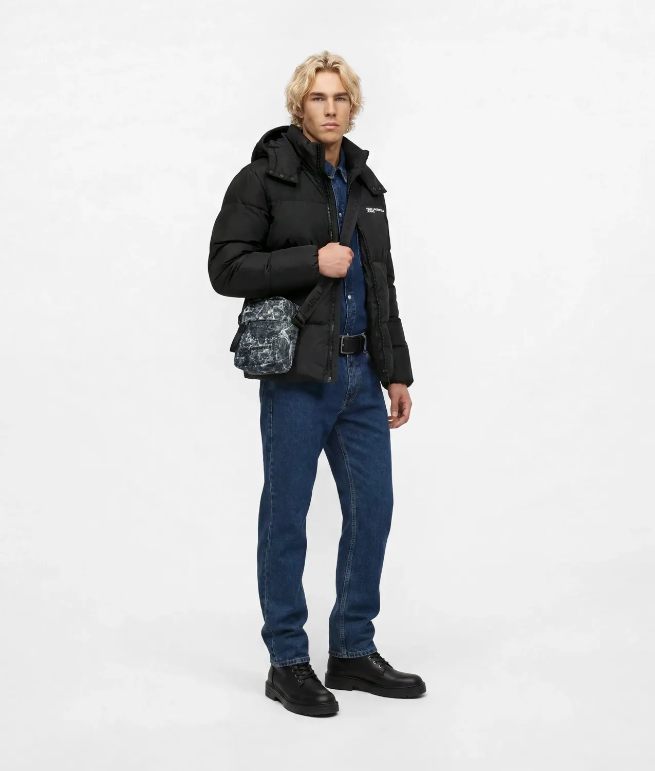 Karl Lagerfeld KL Jeans Nylon Graffiti Umhängetasche One Size