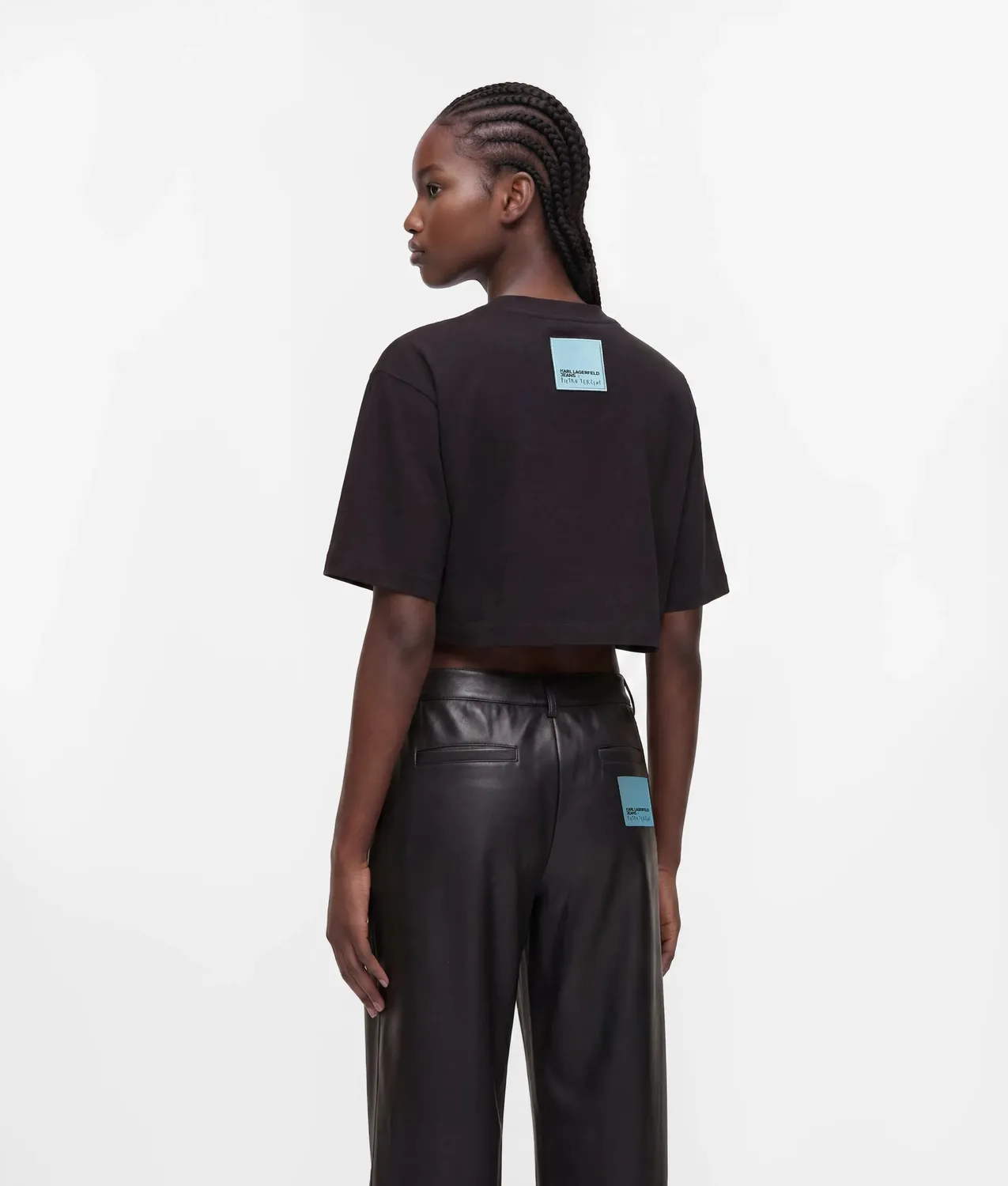Karl Lagerfeld KLJ Pietro Terzini T-Shirt cropped weiß