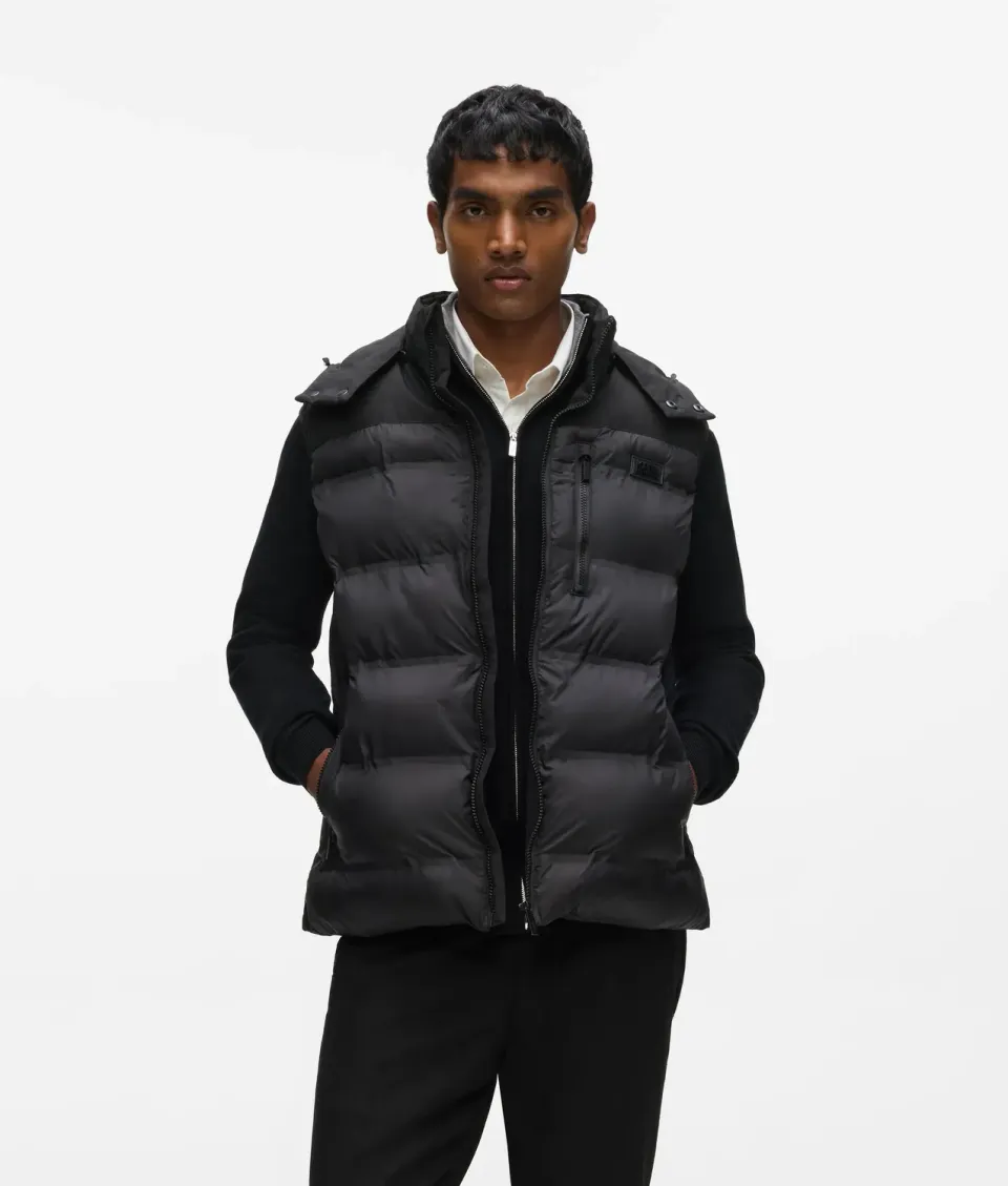 Karl Lagerfeld Hooded Padded Gilet Weste wattiert