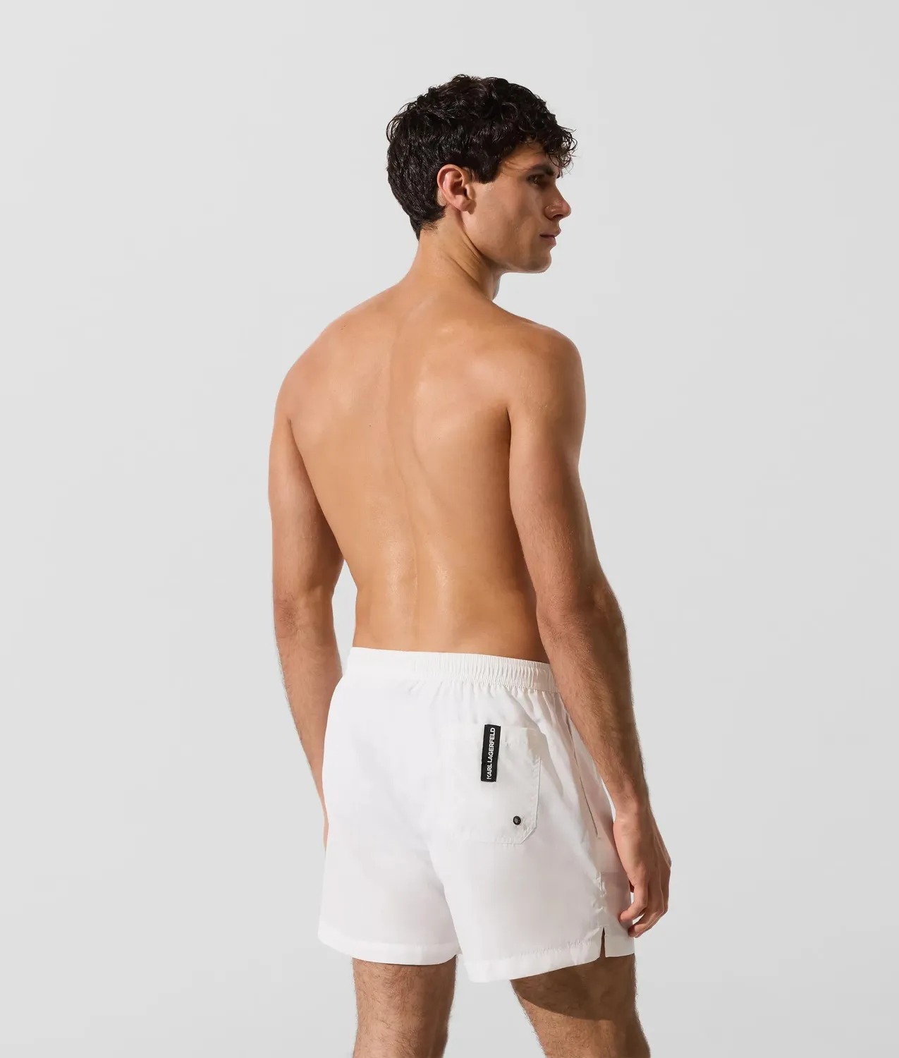 Karl Lagerfeld Logo Short Boardshorts Badehose mit Mesh