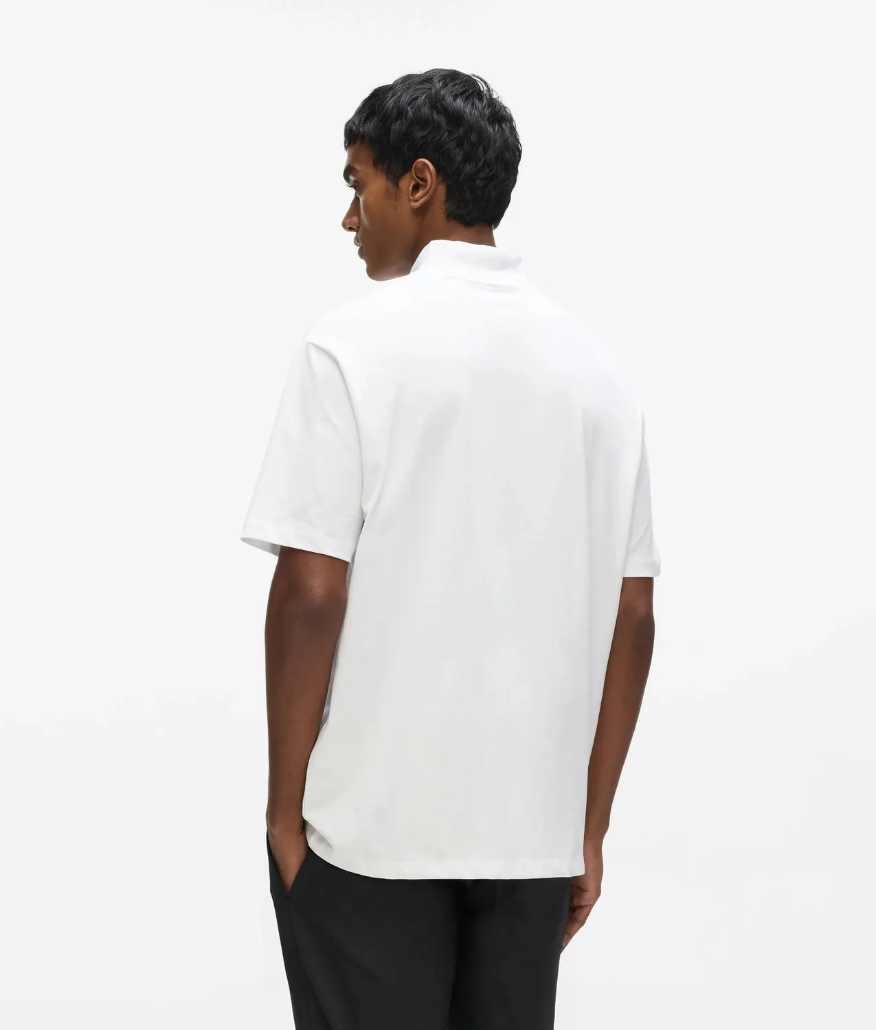 Karl Lagerfeld Mock-Neck T-Shirt Herren Jersey
