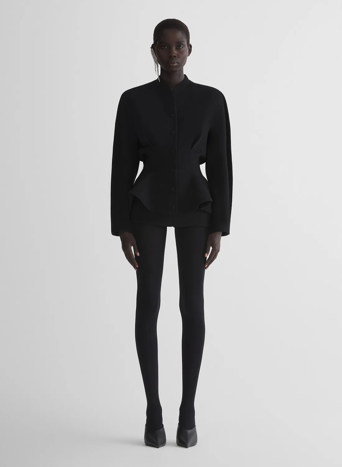 Mugler Re/Edit Lingerie Shorts weiß High-Waist