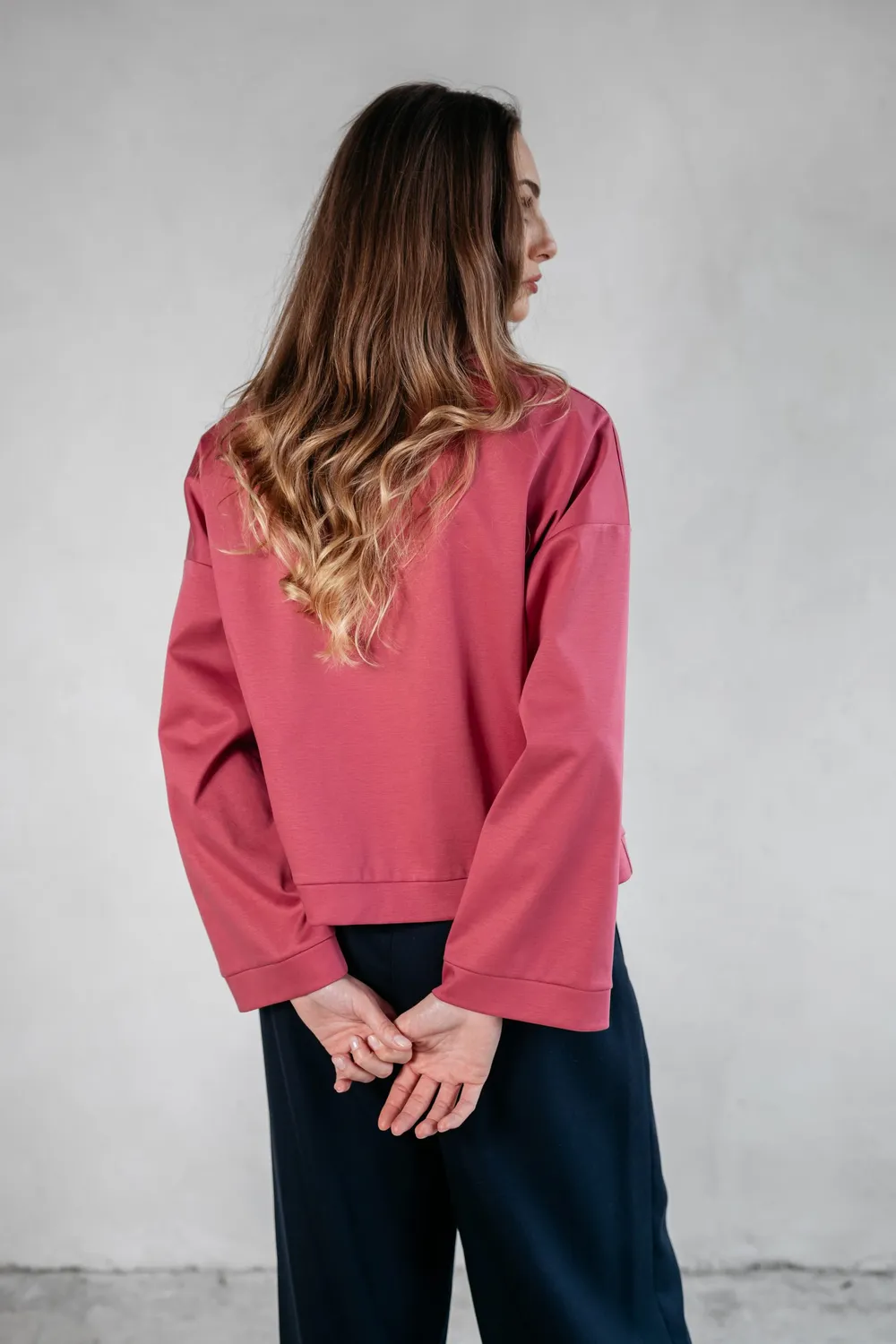 isarti Ogni Pullover Cassis Bio-Baumwolle Interlock