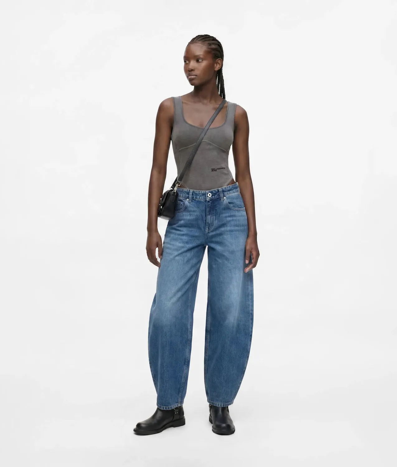 Karl Lagerfeld Barrel-Leg Jeans Damen W27 L30 Denim