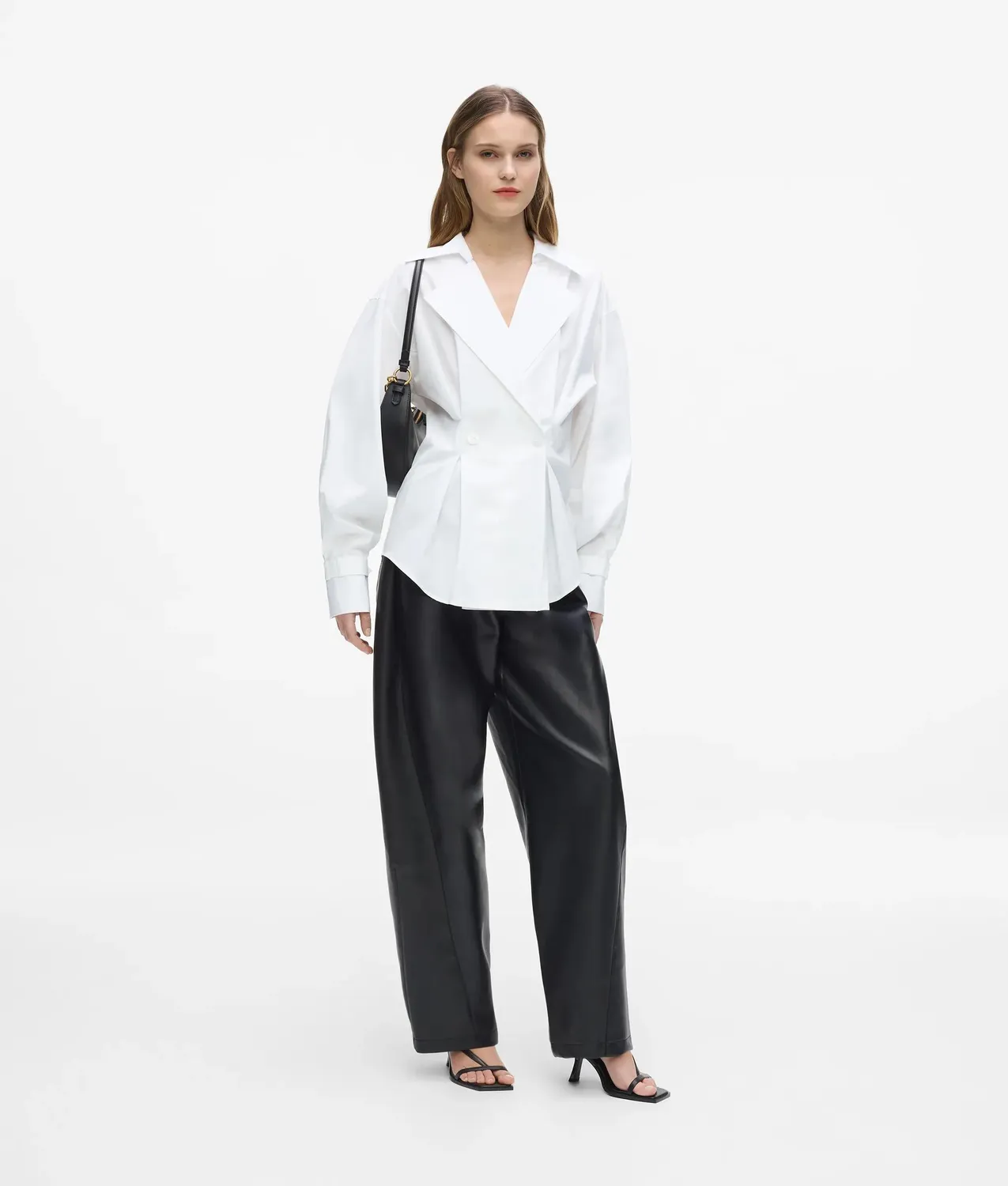 Karl Lagerfeld Karl Classics Double-breasted Hemd Weiß Bio-Baumwolle