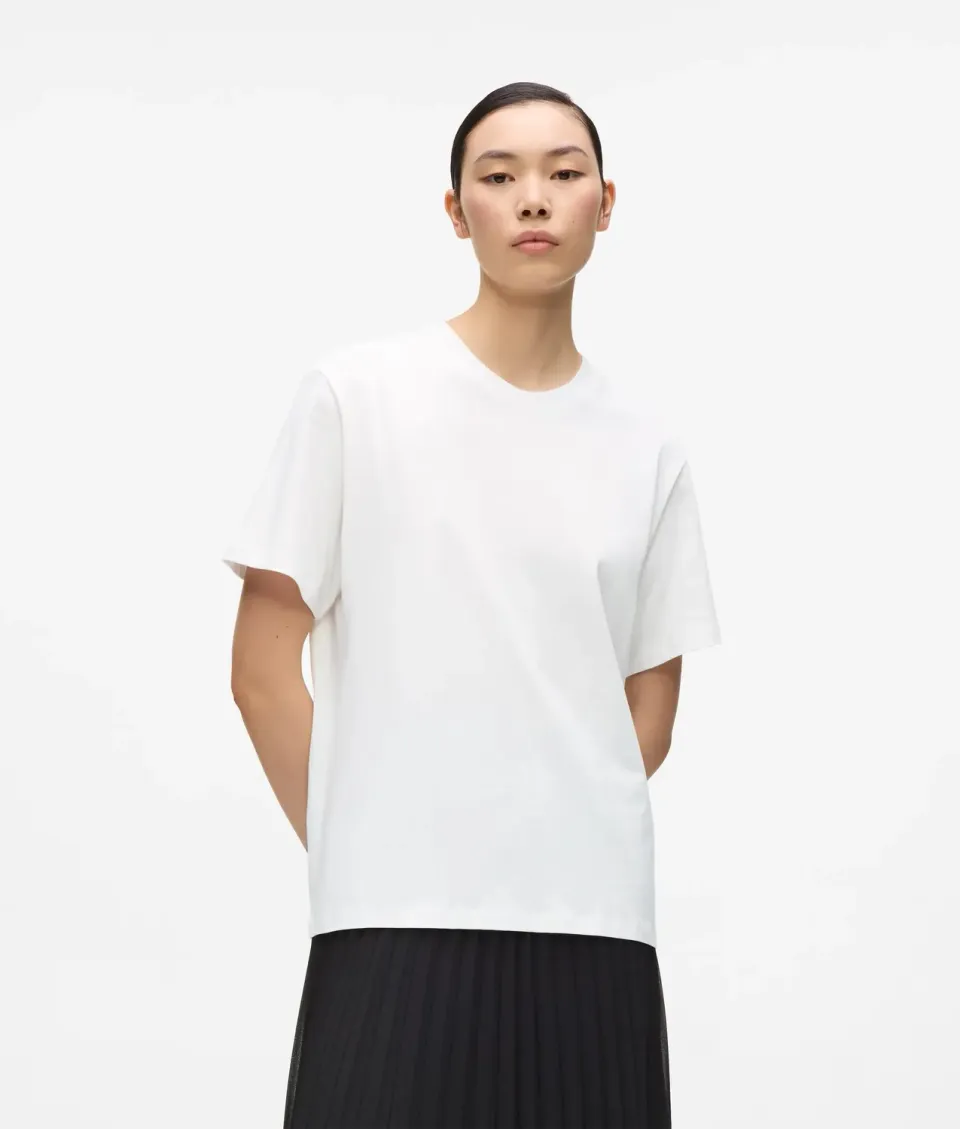 Karl Lagerfeld Signature Relaxed T-Shirt Damen Weiß