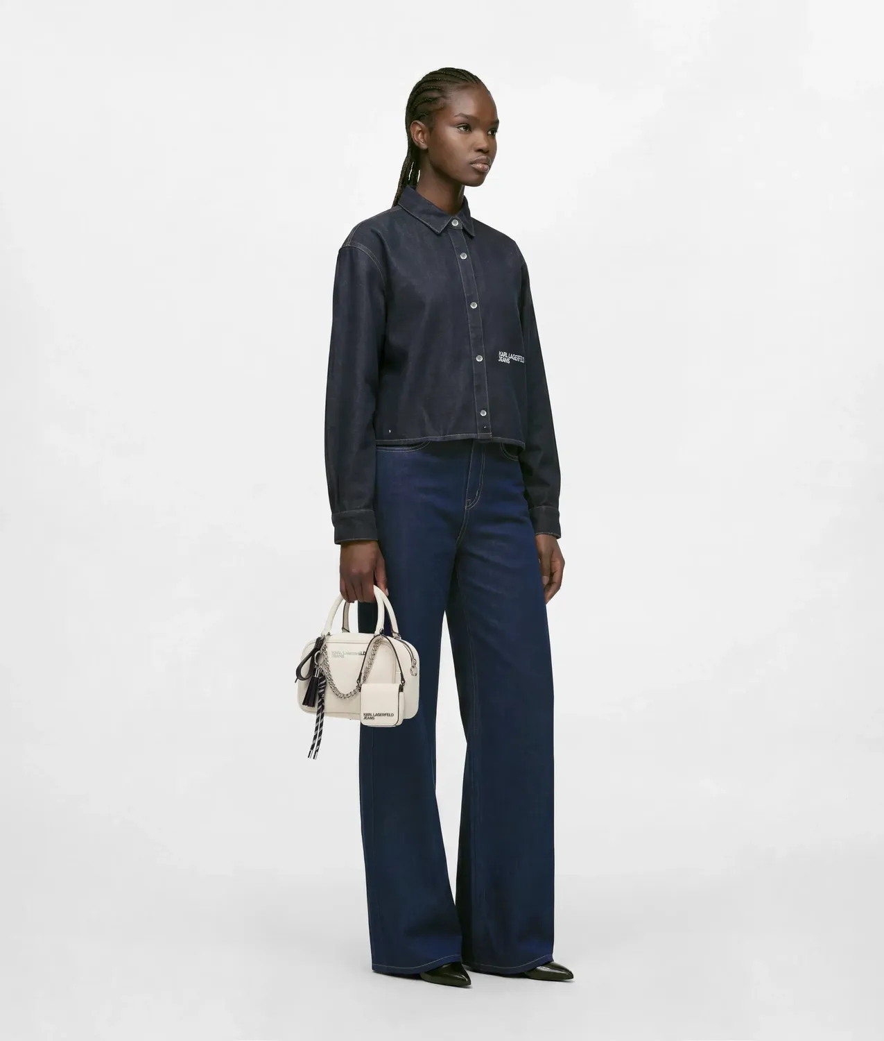 Karl Lagerfeld KL Jeans Glitter High-Rise Relaxed Jeans