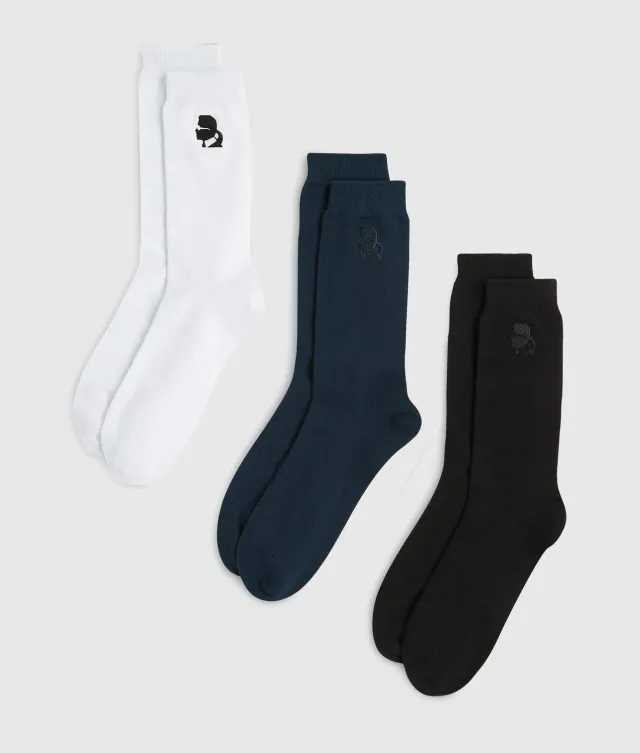 Karl Lagerfeld Ikon Kameo Socken 3er-Pack Mid-Cut