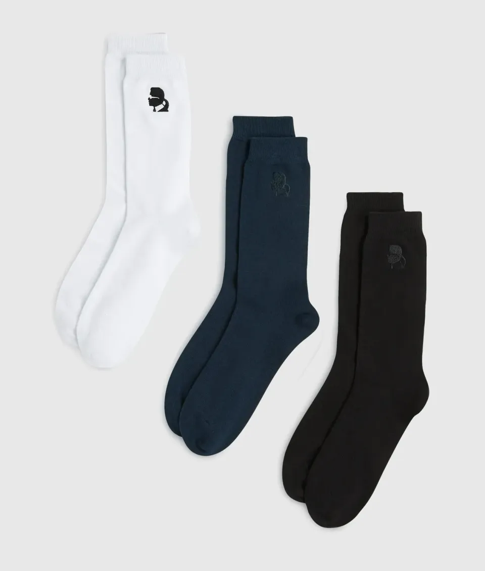 Karl Lagerfeld Ikon Kameo Socken 3er-Pack Mid-Cut