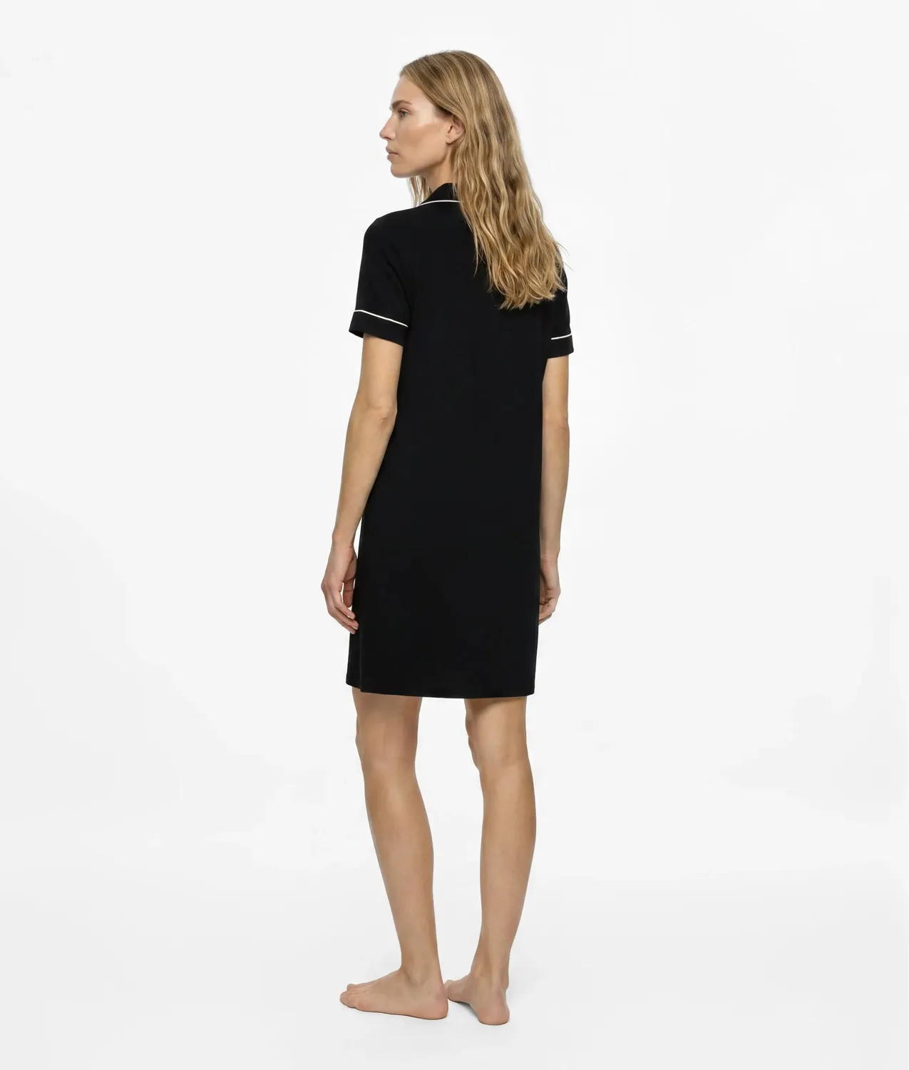 Karl Lagerfeld Signature Pyjama-Hemdkleid Knopfleiste