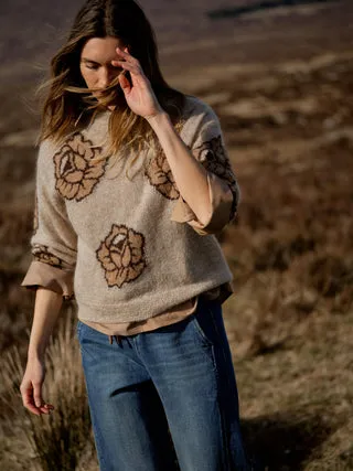 Mos Mosh MMDrea Popli Strickpullover Blumen