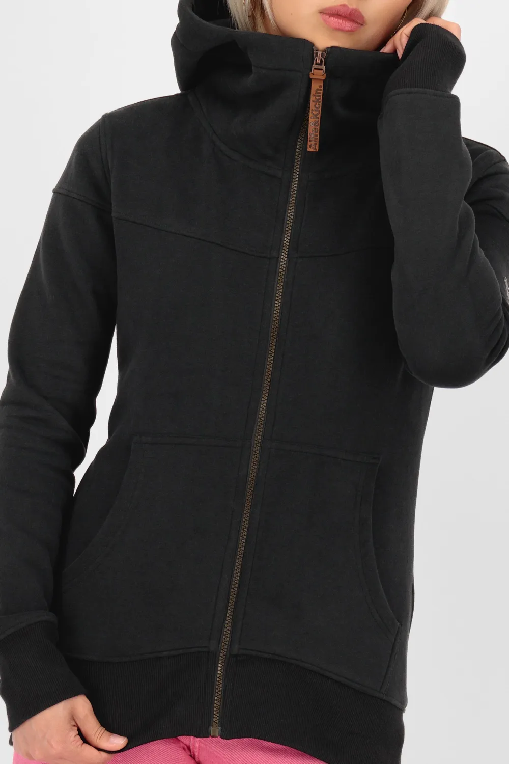 Alife & Kickin IsamiAK A Sweatjacke Schwarz Damen angeraut