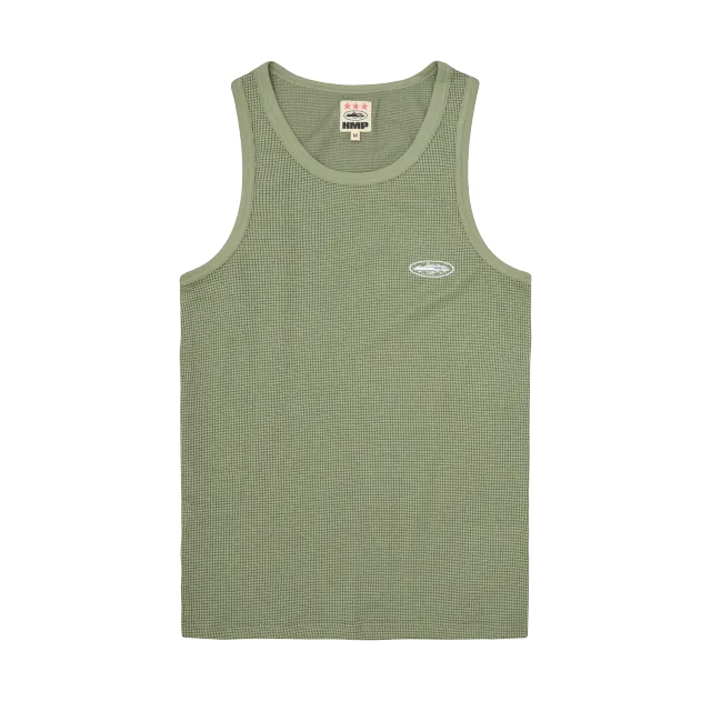 Corteiz HMP Classic Tank Top Olive Waffle