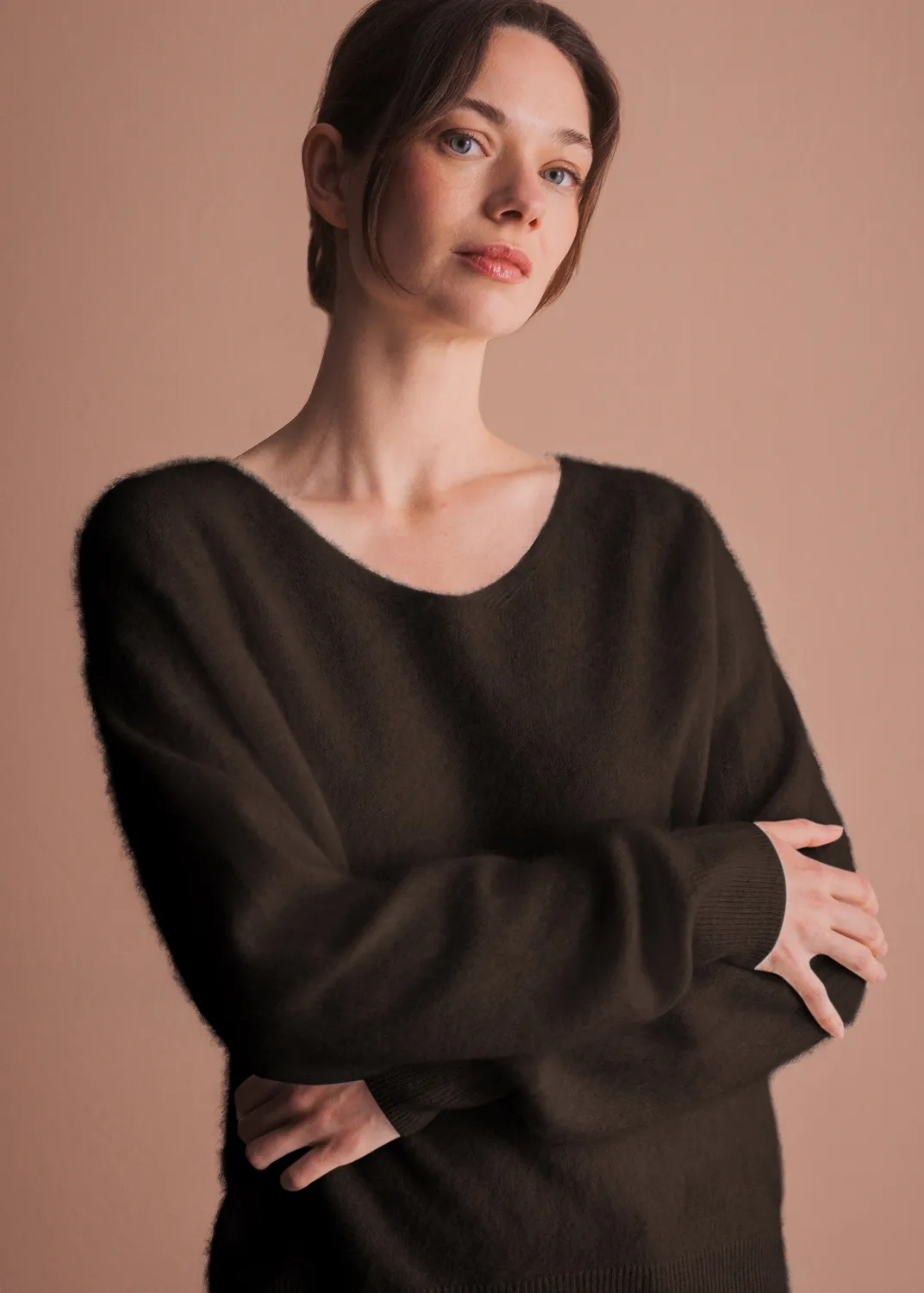 Senatex V-Pullover Cream aus Merino-Kaschmir
