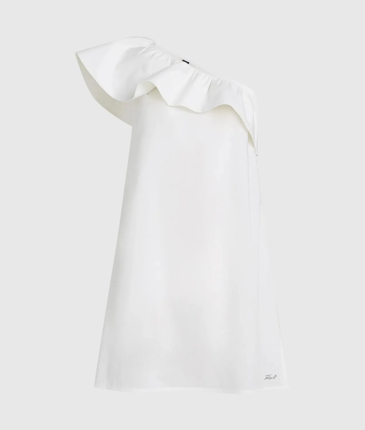 Karl Lagerfeld Signature Ruffle Strandkleid Baumwolle