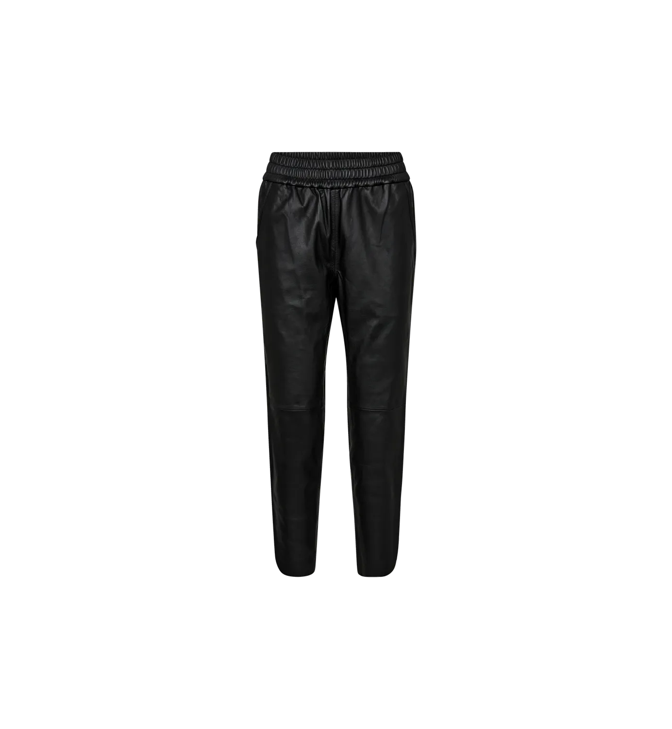 Mos Mosh MMZabel Leather Sweatpant Schwarz Lammleder