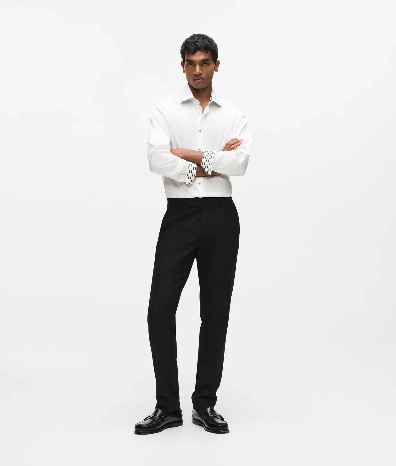 Karl Lagerfeld Snap Button Hemd Herren Druckknopf