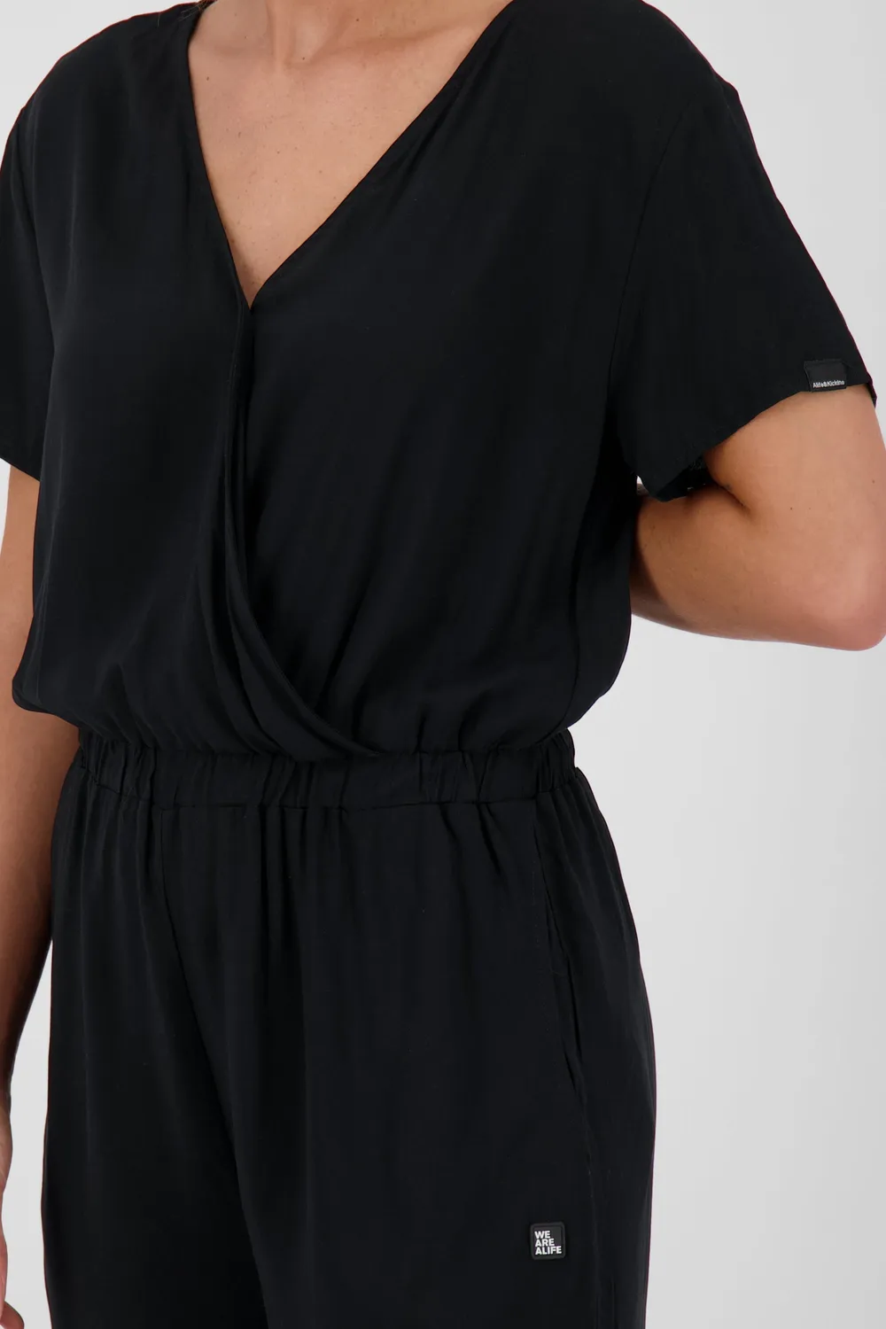 Alife & Kickin HellaAK A Jumpsuit Schwarz V-Ausschnitt