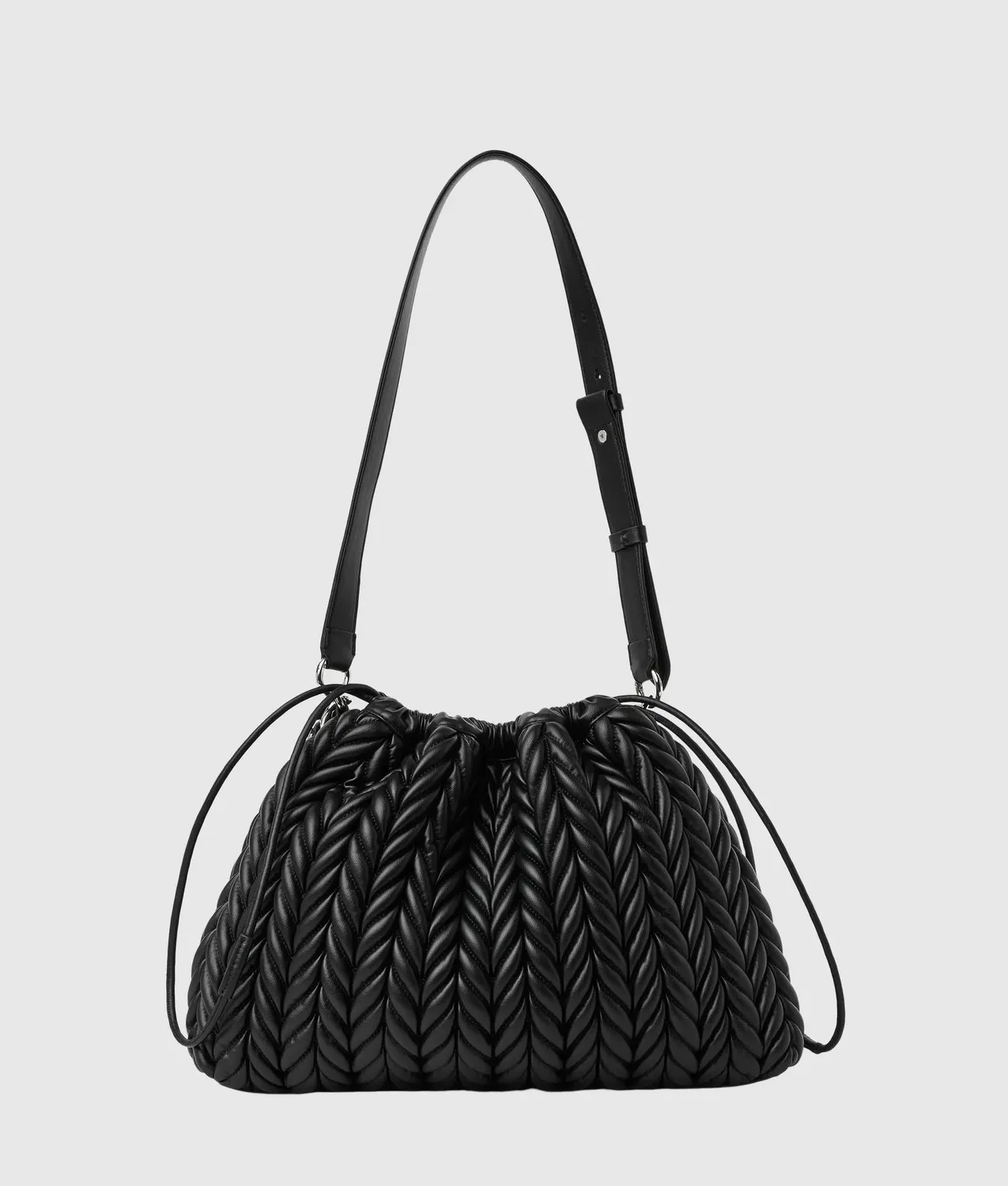 Karl Lagerfeld K/Weave Chain Schultertasche schwarz gesteppt