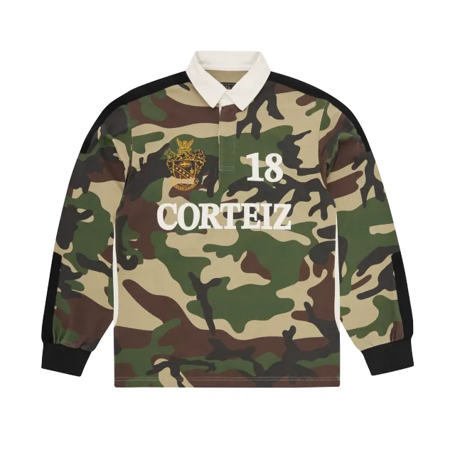 Corteiz Panelled Rugby Woodland Camo 340g