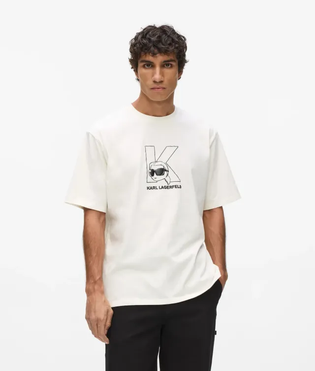 Karl Lagerfeld Ikon K-Initial T-Shirt Bio-Baumwolle