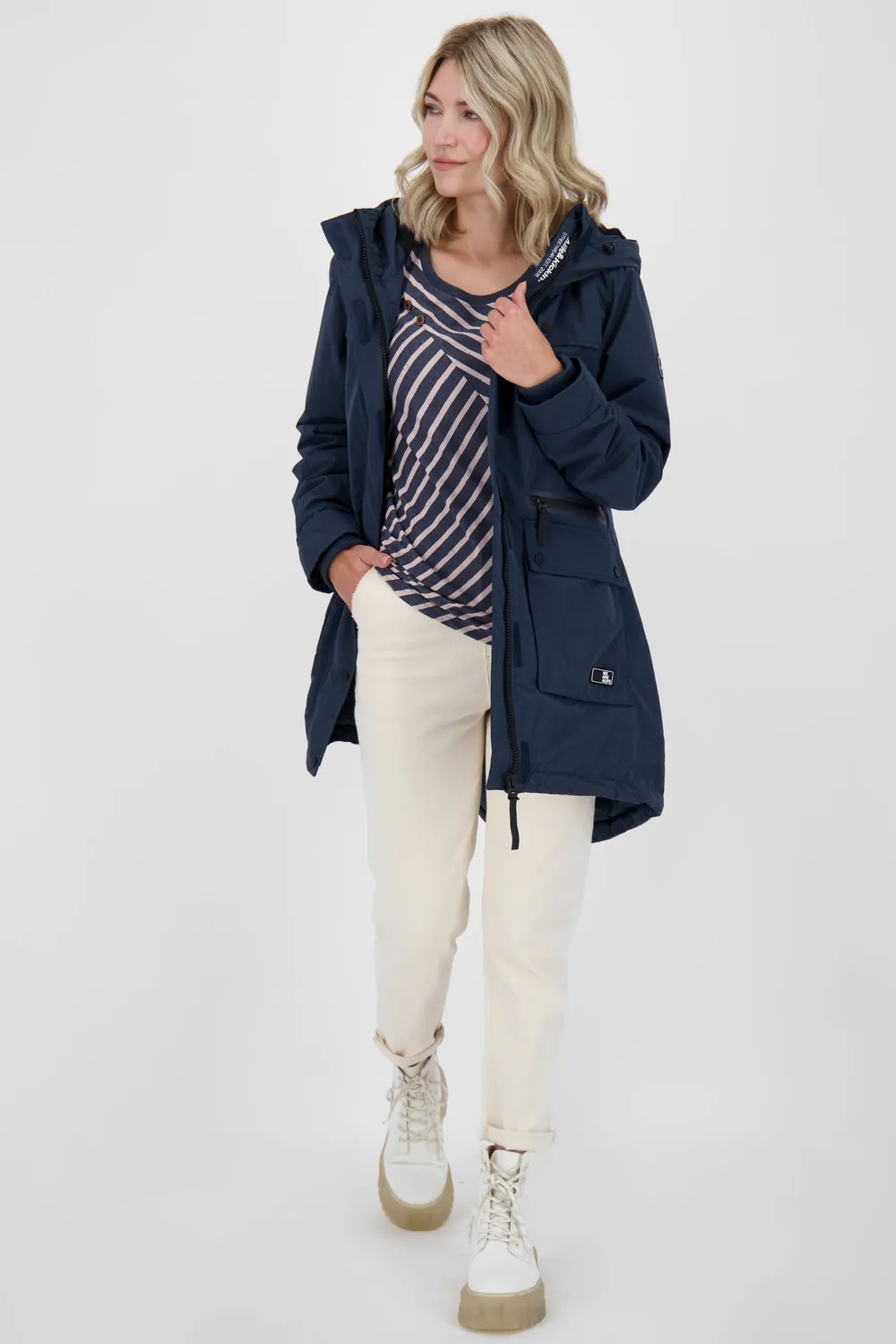Alife & Kickin CharlotteAK A Coat Winterjacke Dunkelblau Teddyfutter